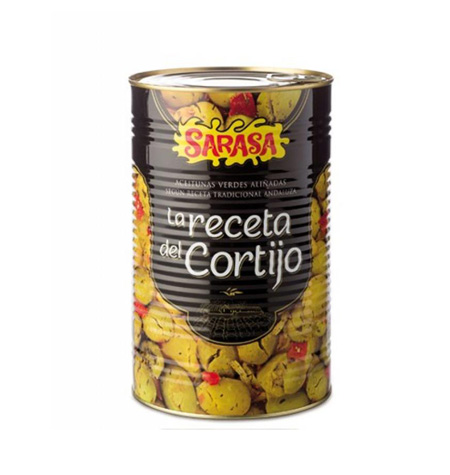 Aceituna Aliñada Sarasa Cortijo Lata 5 Kg - Distribuidor en Salamanca