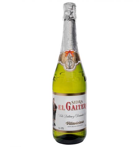 Sidra EL GAITERO etiqueta blanca 75 cl