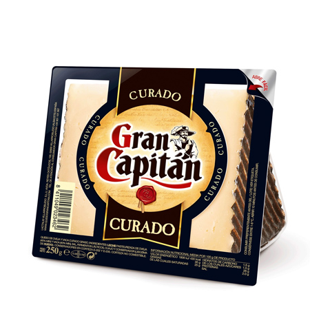 Queso Curado GRAN CAPITAN cuña 250 gr