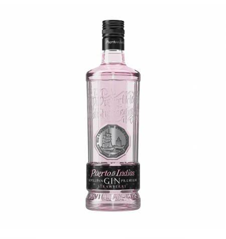 Ginebra Puerto de Indias premium strawberry 70 cl.