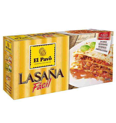 Lasaña Precocida El Pavo 200gr - Distribuidor en Salamanca