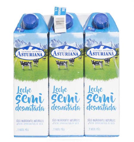 LECHE SEMI ASTURIANA 1 LT. (pack 6 uds) - Moreno Exclusivas de Cuenca