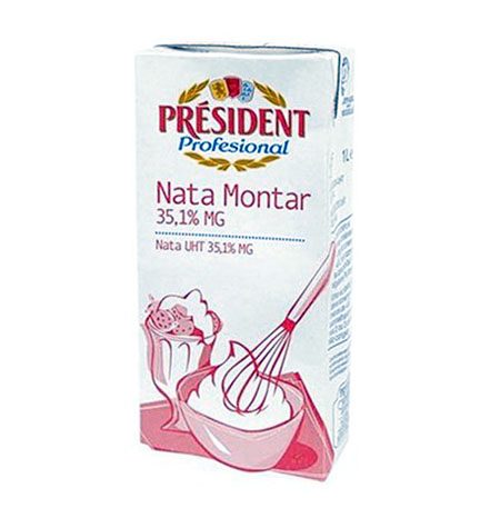 Nata montar President 35,1% mg Brik 1Litro - Distribuidor en Salamanca