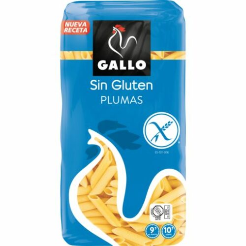 Pasta sin Gluten Gallo Plumas 500gr