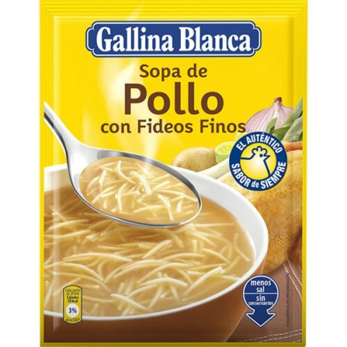 Sopa de Pollo con Fideos Gallina Blanca 70g