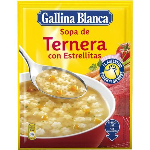 Sopa de ternera con estrellas Gallina Blanca 70 gr