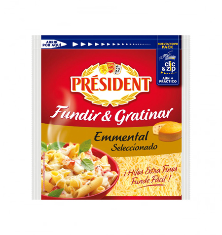 queso rallado emmental president 150g